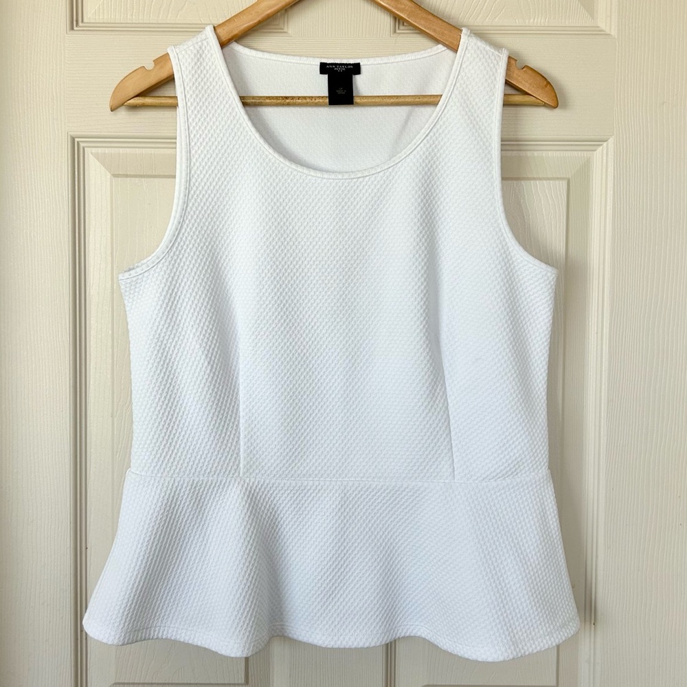 ANN Taylor White Sleeveless Top